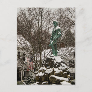 Postal Estatua del Capitán Parker en el Batallón de Lexin