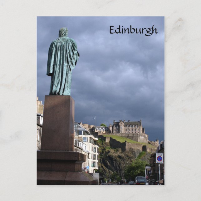 Postal estatua del castillo de edinburgh (Anverso)