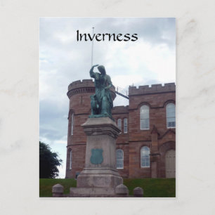 Postal estatua del castillo de inverness