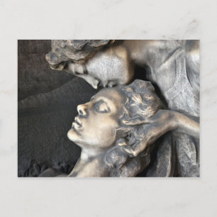 Postal Estatua del Cementerio de Milán