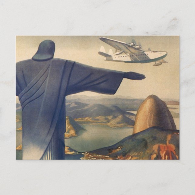 Postal Estatua del Cristo Redentor, Río de Janeiro, Brasi (Anverso)