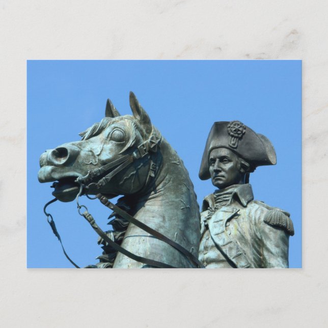 Postal Estatua del General George en Washington, DC (Anverso)