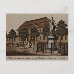 Postal Estatua del General von Ziethen en Wilhelm Platz