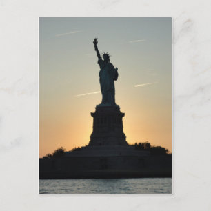 Postal Estatua del perfil de la libertad - ReasonerStore