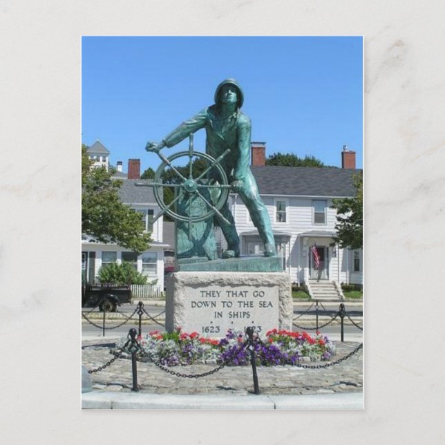 Postal estatua del pescador (Anverso)