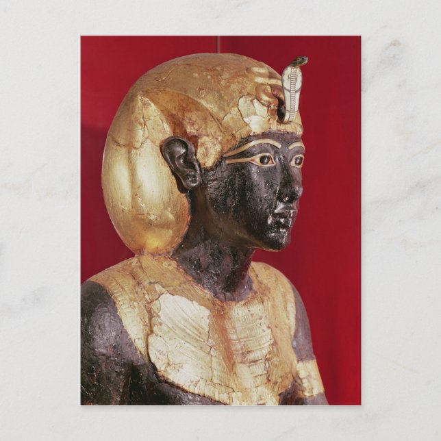 Postal Estatua del tamaño de la vida de Tutankhamun (Anverso)