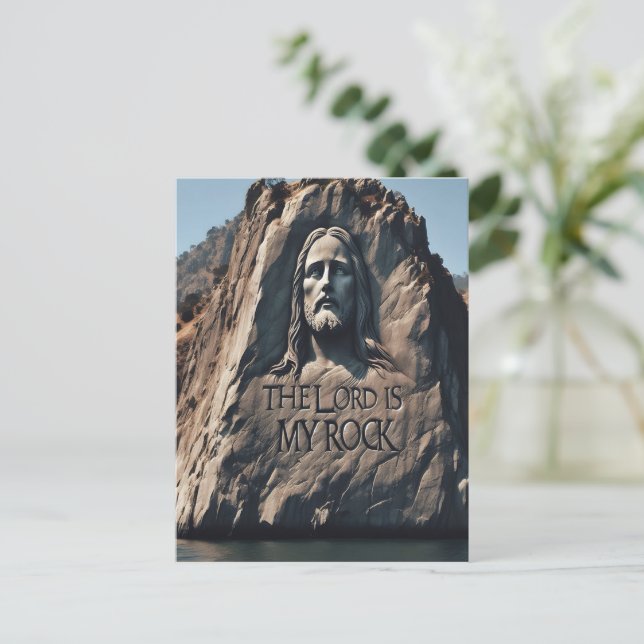Postal Estatua divina: El Señor es mi Rock (Anverso de pie)