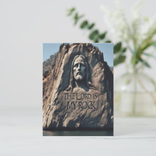 Postal Estatua divina: El Señor es mi Rock