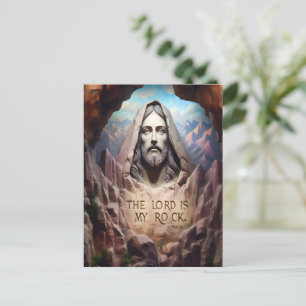 Postal Estatua divina: El Señor es mi Rock