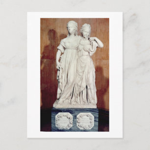 Postal Estatua doble de las princesas Louise (1776-1810)