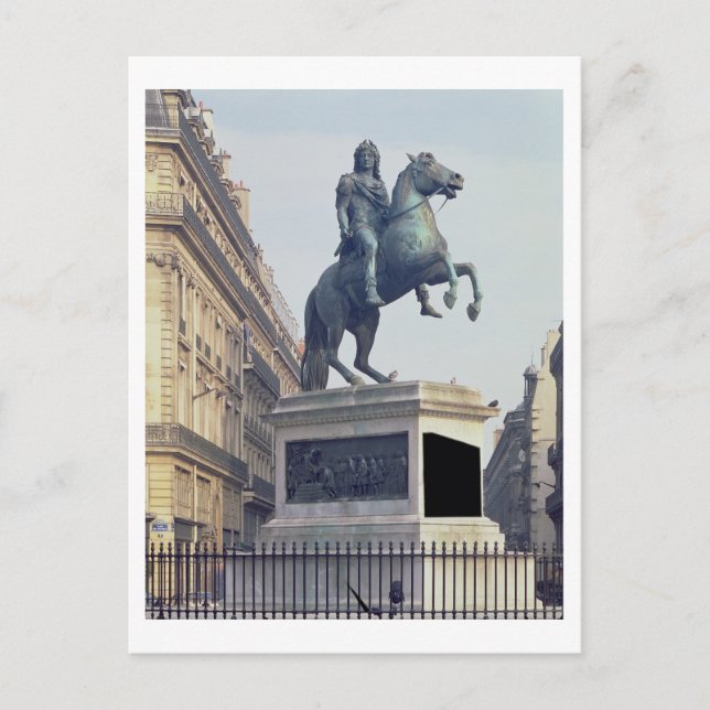 Postal Estatua ecuestre del Rey Luis XIV (1816-22) (herma (Anverso)