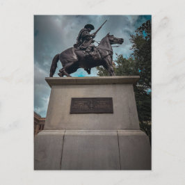 Postal Estatua ecuestre histórica de soldado