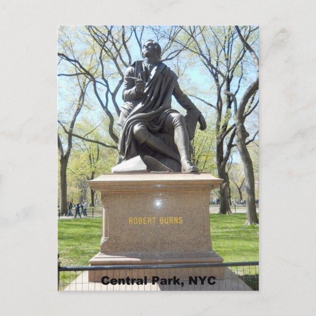 Postal Estatua en Central Park (Anverso)