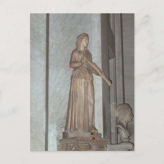 Postal Estatua en el Museo Vaticano en Roma, Italia (Anverso)