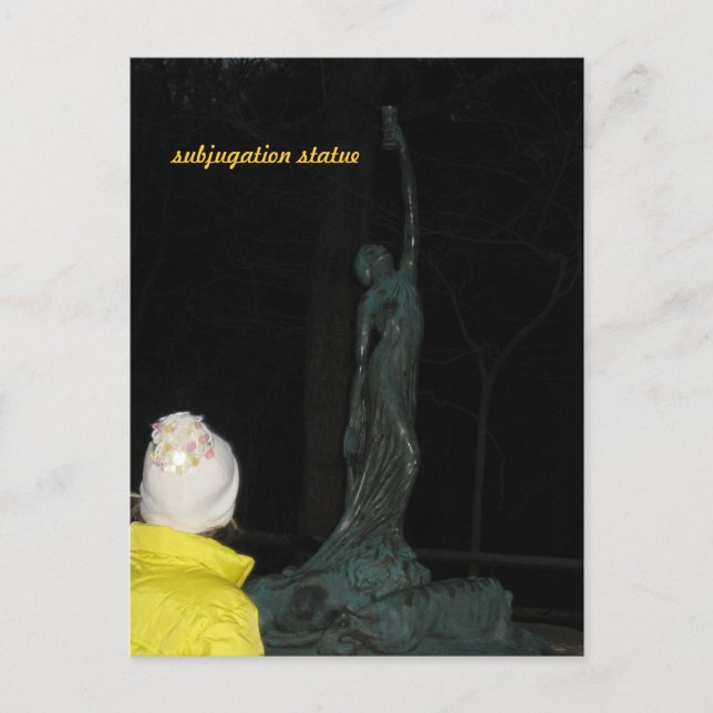 Postal Estatua en el parque estatal de carreras de Turquí (Anverso)