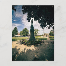 Postal Estatua histórica en el parque de la plaza del sur
