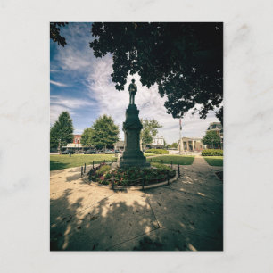 Postal Estatua histórica en el parque de la plaza del sur