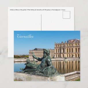 Postal Estatua Le Rhone en el jardín del castillo de Vers