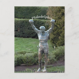 Postal Estatua rocosa de Filadelfia