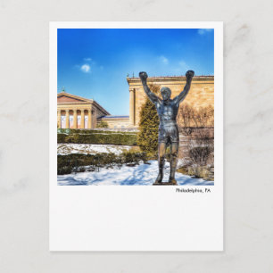 Postal Estatua rocosa de Filadelfia