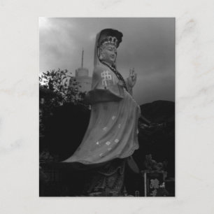 Postal Estatua vintage de Kwun Yam en Repulse Bay, Hong K