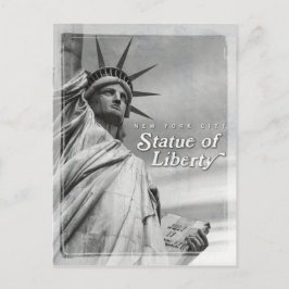 Postal estatua vintage de la libertad