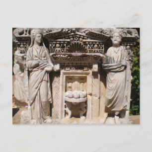Postal Estatuas antiguas de bajorrelieve