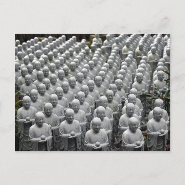Postal estatuas de buda (Anverso)