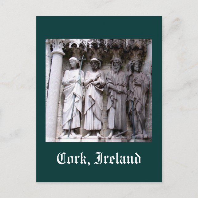 Postal Estatuas de Cork, Irlanda (Anverso)