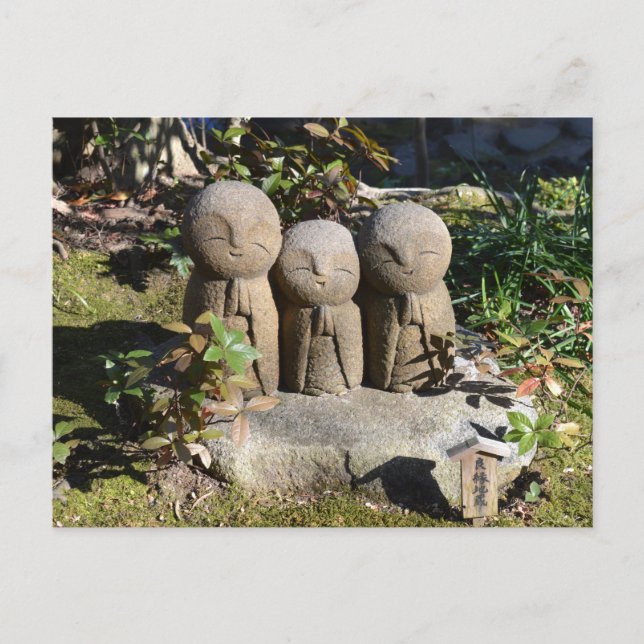 Postal Estatuas de Jizo: Templo Hase, Japón (Anverso)