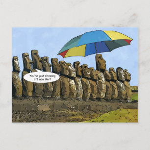 Postal Estatuas de la Isla de Pascua