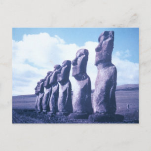 Postal Estatuas de la Isla de Pascua