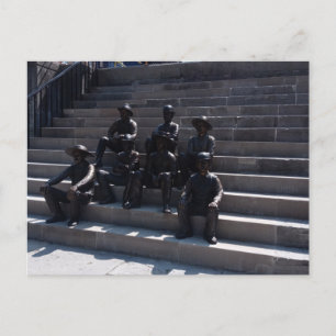 Postal Estatuas de los trabajadores del canal Erie