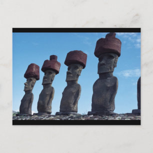 Postal Estatuas de Moai