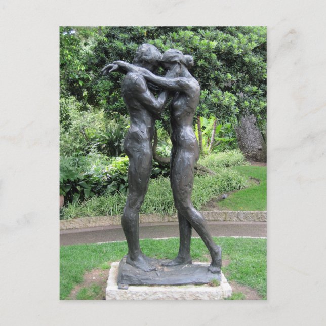 Postal Estatuas de Mónaco (Anverso)