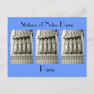Postal Estatuas de Notre Dame