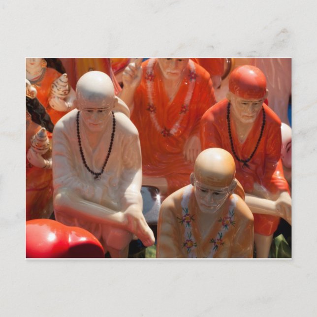 Postal Estatuas de Sai Baba (Anverso)