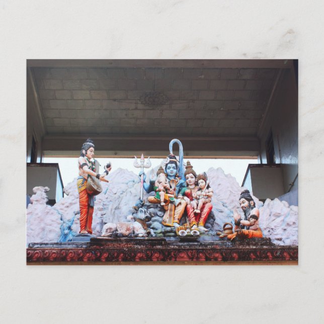 Postal Estatuas del templo (Anverso)