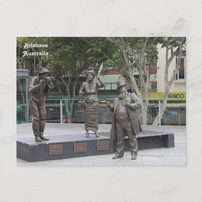 Postal Estatuas en Brisbane, Australia (Anverso)