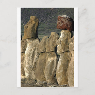 Postal Estatuas Moai en Rapa Nui (Isla de Pascua)
