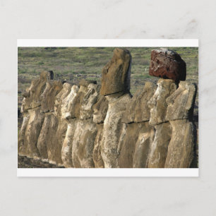 Postal Estatuas Moai Rapa Nui (Isla de Pascua)