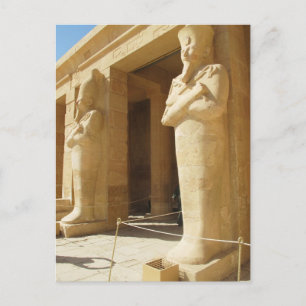 Postal Estatuas osirias de Hatshepsut - faraón femenino