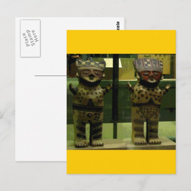 Postal Estatuas tribales (Anverso / Reverso)