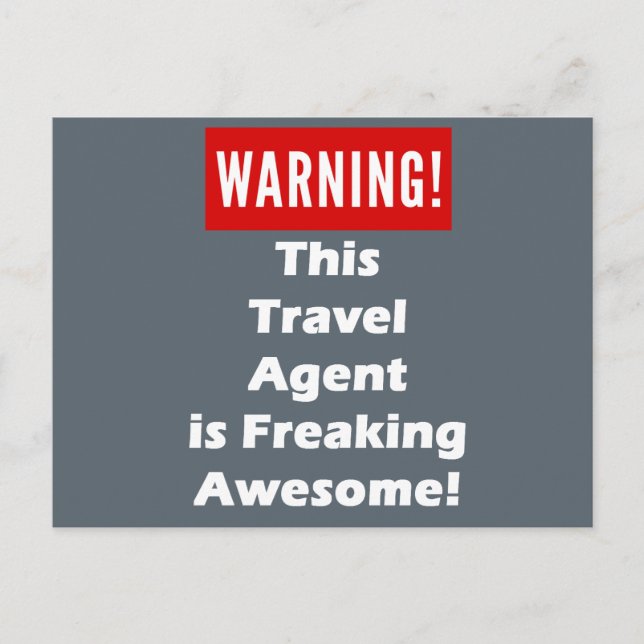 Postal ¡Este agente de viajes es el Freaking (Anverso)