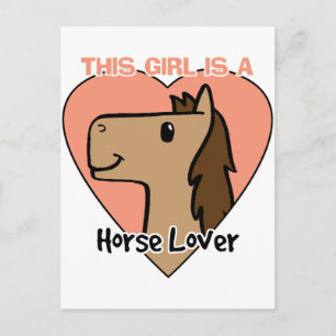 Postal Este Chica es un amante de los caballos