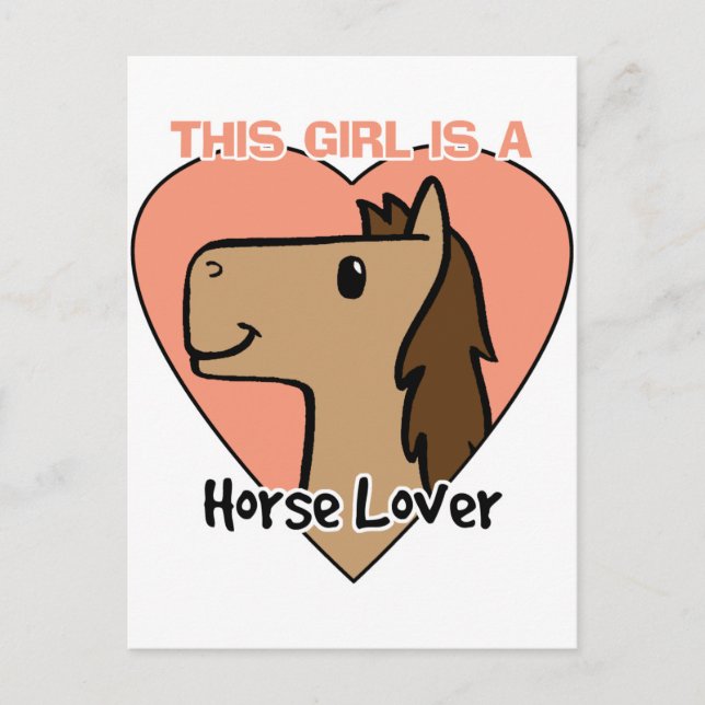 Postal Este Chica es un amante de los caballos (Anverso)
