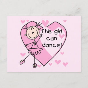 Postal Este Chica puede bailar camisetas y regalos
