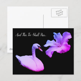 Postal Este Cisne De Color De Esto También Pasará Inspira