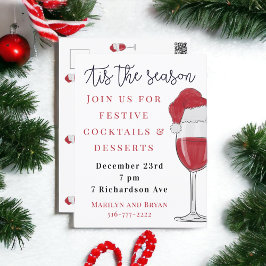 Postal Este es el Fiesta de cócteles de vacaciones de tem