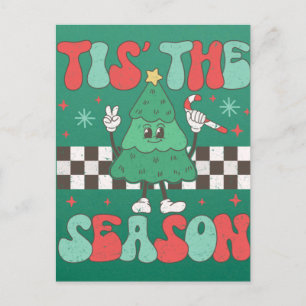 Postal Este es el Groovy Retro Navidad estacional